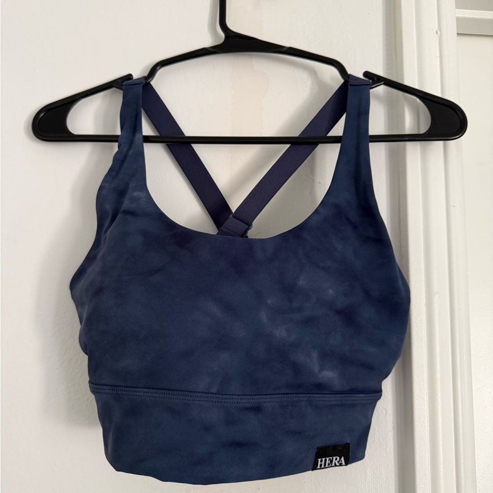 Hera Collection Navy Blue Tie-Dye Sports Bra